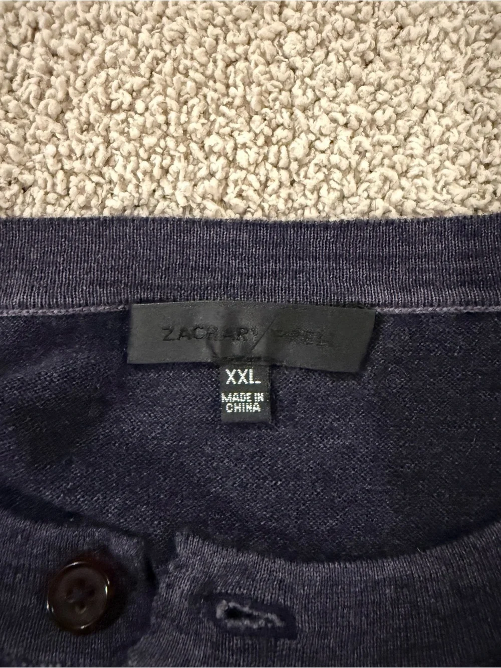 Zachary Prell Men's Wool Cashmere Blend Henley